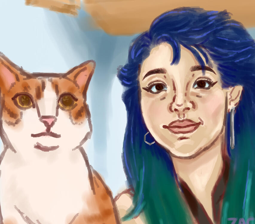 Girl & Cat